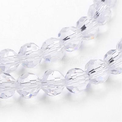 Transparent Glass Bead Strands GLAA-G013-6mm-72-1