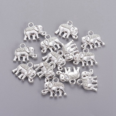 Vintage Elephant Charms PALLOY-ZN-47017-S-FF-1