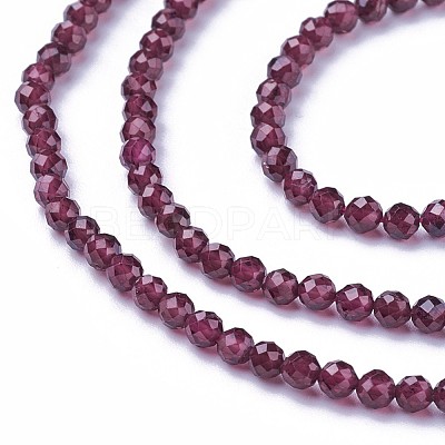 Natural Garnet Beads Strands G-F619-17A-3mm-1