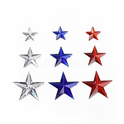 Acrylic Star Shape Cabochons FIND-XCP0002-29-1