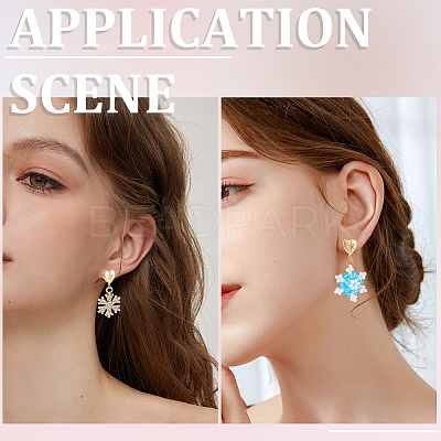 16Pcs Brass Micro Pave Clear Cubic Zirconia Stud Earring Findings MAK-BBC0001-19A-1