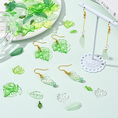 320Pcs 8 Styles Transparent Acrylic Pendants OACR-SC0002-49-1