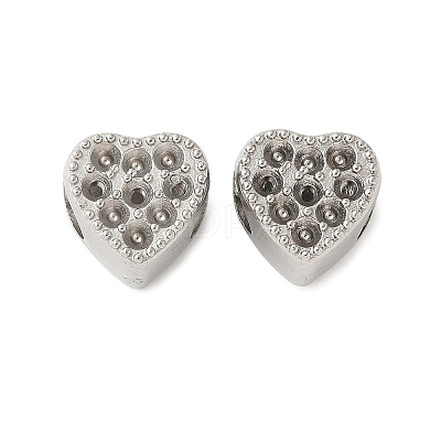 304 Stainless Steel European Bead Rhinestone Settings STAS-D307-01A-P-1