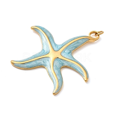 304 Stainless Steel Enamel Pendants X-STAS-B093-33G-02-1