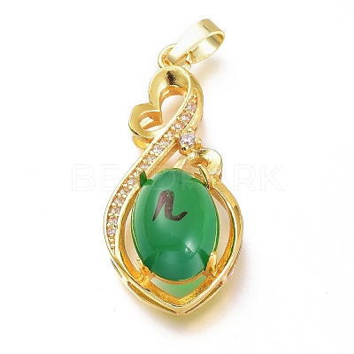 Brass Micro Pave Clear Cubic Zirconia Open Back Bezel Pendant Cabochon Settings ZIRC-I049-09G-1