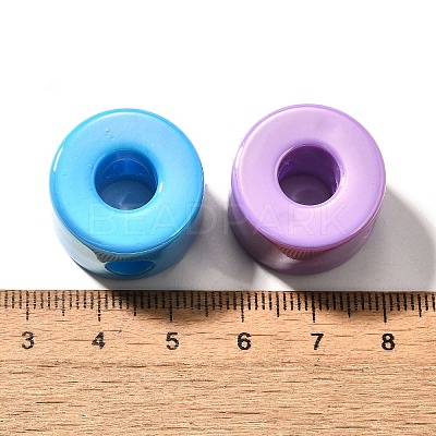 UV Plating Opaque Acrylic European Beads SACR-Z007-01O-1