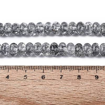Crackle Transparent Glass Beads Strands GLAA-N069-02A-01-1