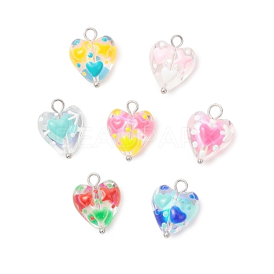 Handmade Glass Enamel Pendants PALLOY-JF04118-02-1