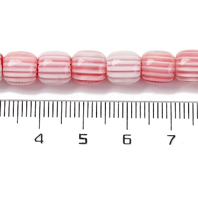 Handmade Lampwork Chevron Beads Strands LAMP-K041-01B-19-1