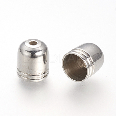 Tarnish Resistant 201 Stainless Steel Cord Ends X-STAS-R090-36-1