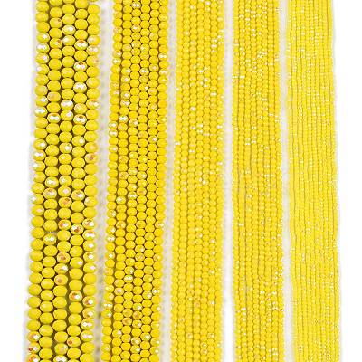 Electroplate Opaque Solid Color Glass Beads Strands EGLA-A044-P3mm-L04-1