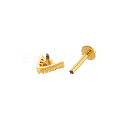 Triangle 316L Surgical Stainless Steel Clear Cubic Zirconia 17 Gauge Internally Threaded Labrets WGBD99E-15-1