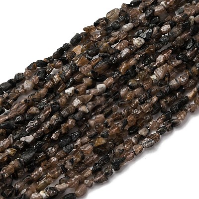 Natural Chiastolite Beads Strands G-I389-A26-1