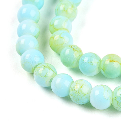 Baking Paint Glass Beads Strands DGLA-N003-4mm-C04-1