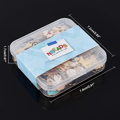 Alloy Enamel Pendants ENAM-NB0001-35LG-1