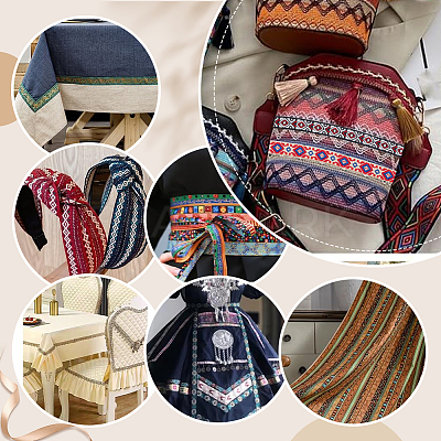 Ethnic Style Embroidery Polyester Ribbons OCOR-GA0002-38-1