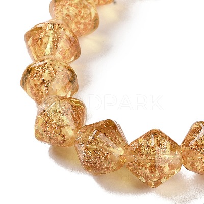 Handmade Gold Sand Lampwork Beads LAMP-Q036-04A-1