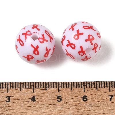 Printed Opaque Acrylic Beads AC-CBA6329-01-1