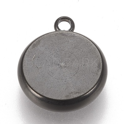 304 Stainless Steel Pendant Cabochon Settings STAS-K202-03D-B-1
