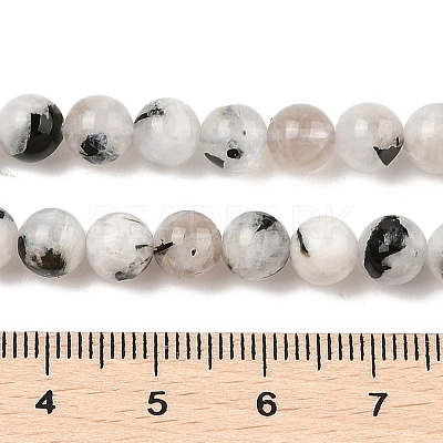 Natural Rainbow Moonstone Beads Strands G-Q1001-A05-02-01-1