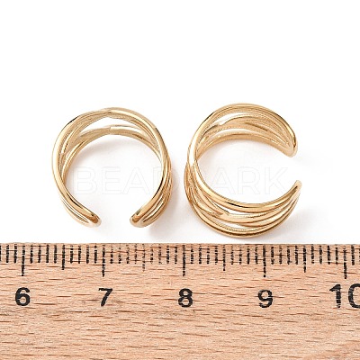 304 Stainless Steel C-Shaped Cuff Earrings EJEW-K268-86G-1