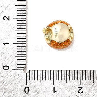 925 Sterling Silver Enamel European Beads STER-Z013-07P-03-1