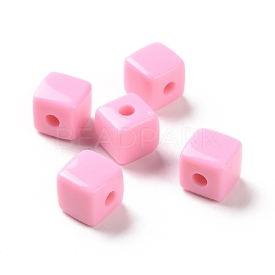 Opaque Acrylic Beads OACR-E015-02G-1