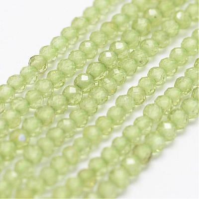 Natural Olive Quartz Beads Strands G-K185-17-1
