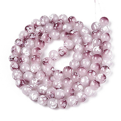 Baking Paint Glass Beads Strands DGLA-N015-10mm-05-1
