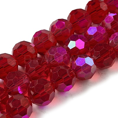 Electroplate Transparent Glass Beads Strands LS-EGLA-A035-T10mm-L07-1