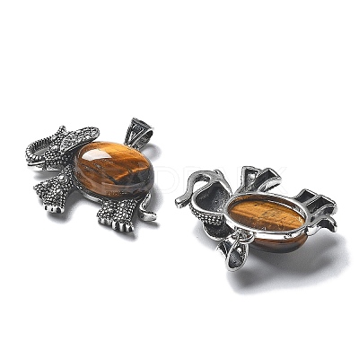 Natural Tiger Eye Pendant G-H083-02AS-08-1