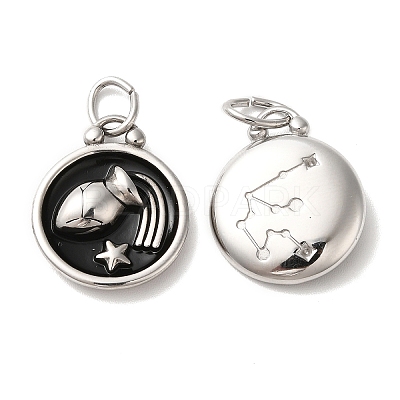 304 Stainless Steel Enamel Pendants STAS-A080-43P-10-1