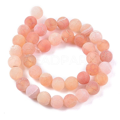 Natural Weathered Agate Beads Strands G-L534-07-10mm-1