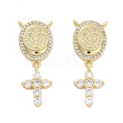 Brass Pave Cubic Zirconia Pendants KK-U009-09E-G-1