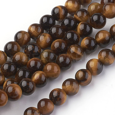 Natural Tiger Eye Beads Strands X-G-G099-6mm-5-1