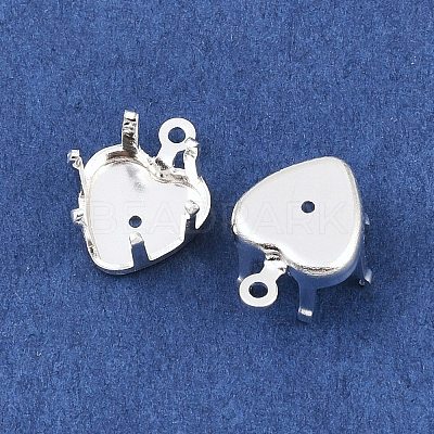 Heart Brass Sew on Prong Settings KK-C163-14A-S-1