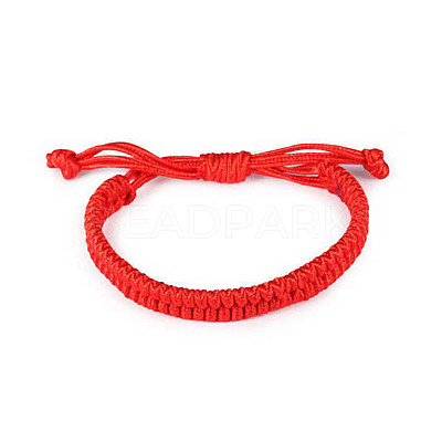 Adjustable Waxed Cord Braided Bracelets BJEW-E304-15-1