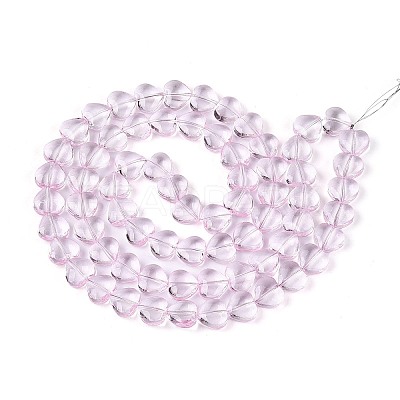 Baking Paint Transparent Glass Beads Strands DGLA-N021-01B-04-1