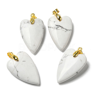 Synthetic Howlite Pendants G-E570-01G-13-1