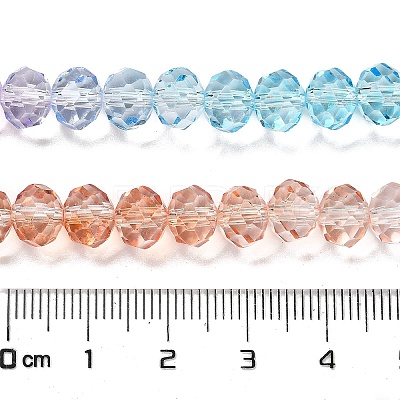 Transparent Painted Glass Beads Strands X1-DGLA-A034-T6mm-A19-1