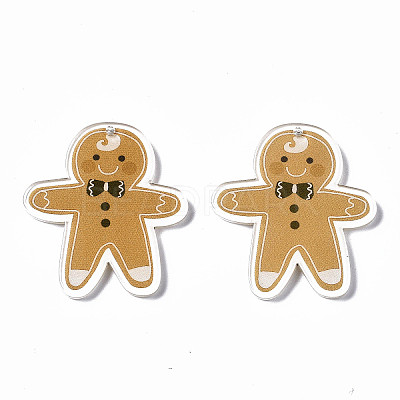 Transparent Printed Acrylic Pendants KY-S163-338-1
