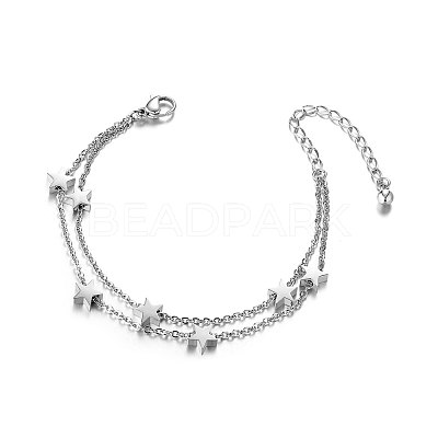 Trendy Stainless Steel Anklet JA42B-1