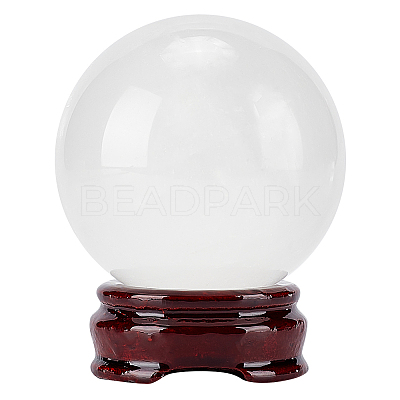 1 Set Natural Crackle Crystal Ball Display Decorations DJEW-BC0001-11-1