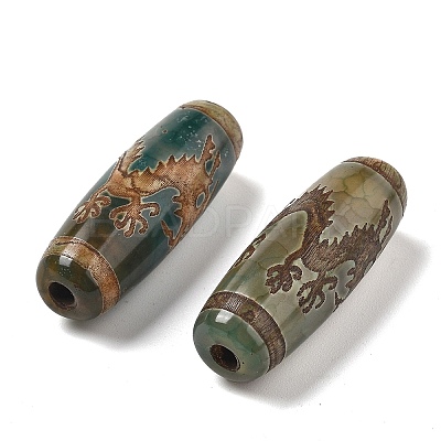 Tibetan Style dZi Beads TDZI-E004-10-1