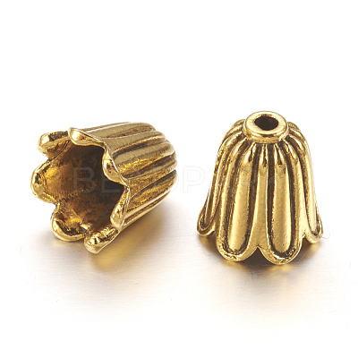 Tibetan Style Alloy Bead Caps X-TIBEB-00864-AG-NR-1