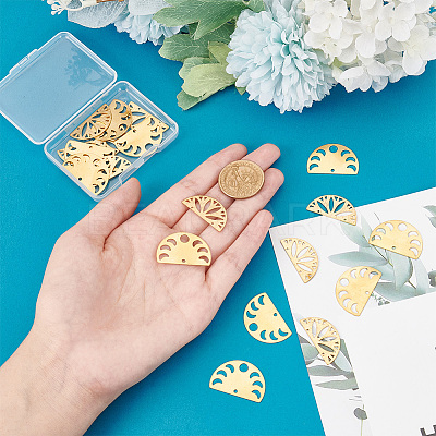 20Pcs 2 Styles Brass Connector Charms KK-BC0011-69-1