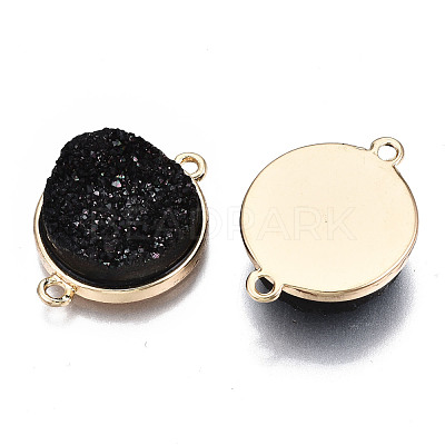 Natural Druzy Agate Links Connectors G-T131-86-1