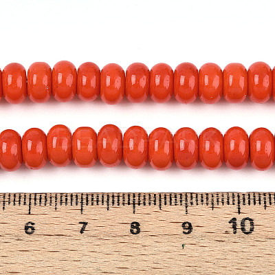 Opaque Spray Painted Glass Beads GLAA-ZX008-8mm-18M-1