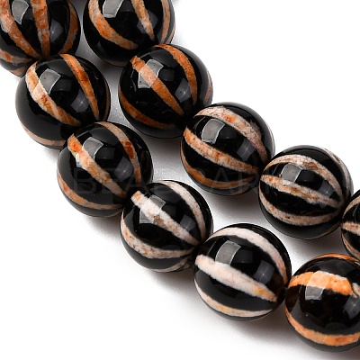 Tibetan Style dZi Beads Strands G-C133-A07-03-1