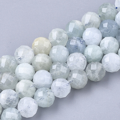 Natural Aquamarine Beads Strands X-G-S345-8mm-013-1